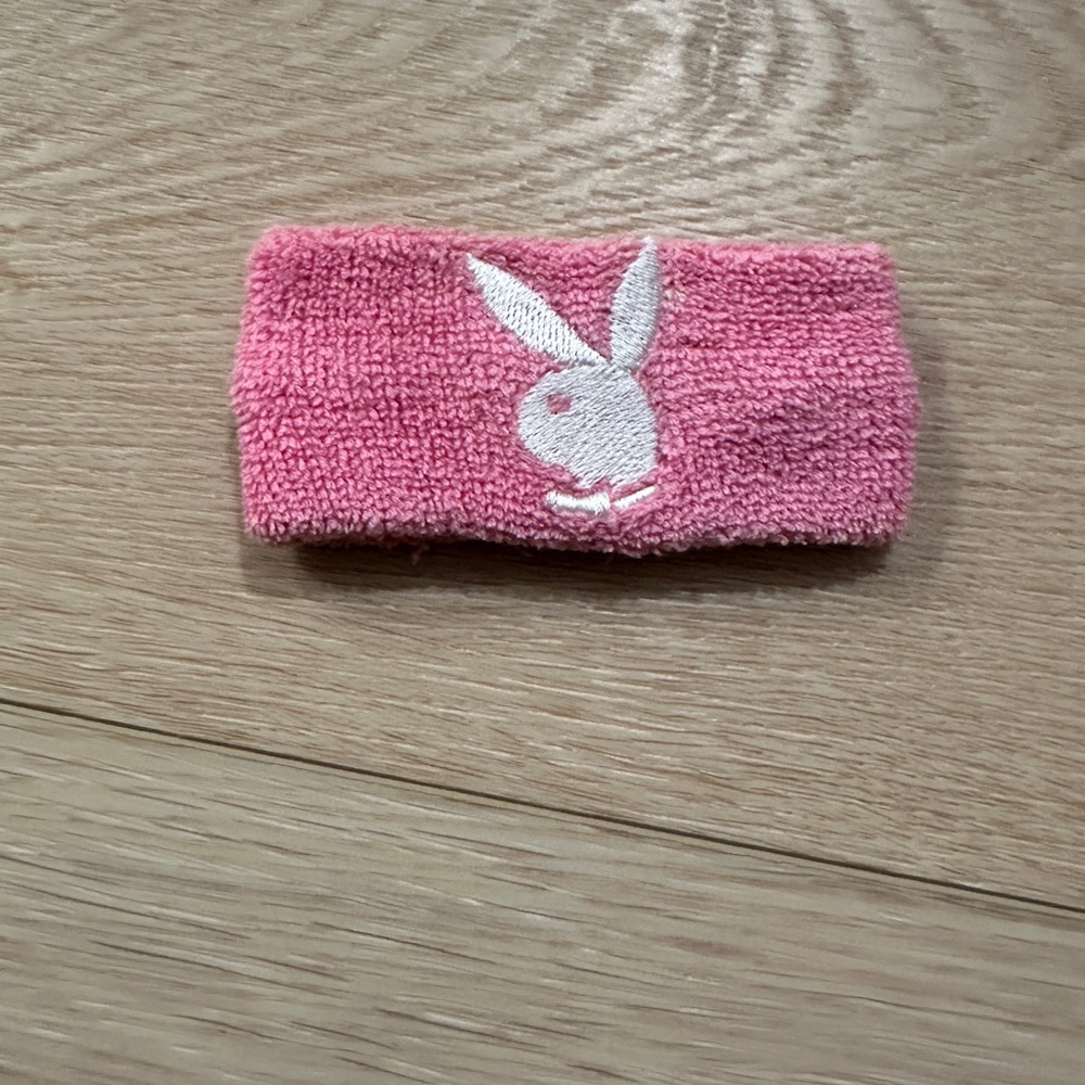 💖 Vintage Y2K Official Playboy Pink Terry Wristband (Sweatband) 👌🏼✨💫💖🐰